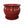 Southern Patio Wisteria 8 Inch Diameter Ceramic Planter Pot with Saucer, Red