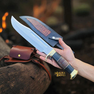 Dundee Bowie Knife D2 Carbon Steel with Bull Horn
