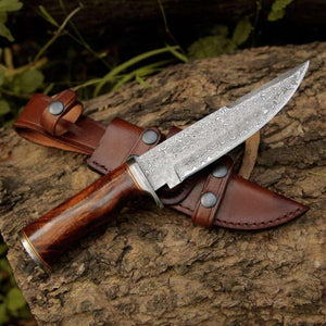 Crucifier Original Bowie Knife with Exotic Rosewood Handle - TRAPSKI
