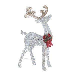 NOMA Reindeer and Sleigh Christmas Display Pre-Lit LED Outdoor Lawn Decoration - TRAPSKI
