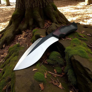 Bushcraft Knife – 5 mm Blade & Red Micarta Handle