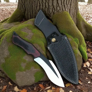 Bushcraft Knife – 5 mm Blade & Red Micarta Handle