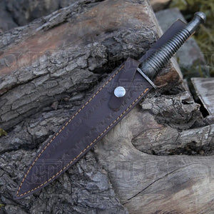 CUSTOM HANDMADE DAMASCUS STEEL DAGGER KNIFE 11" FULL TANG