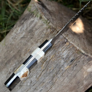 Custom HANDMADE FORGED DAMASCUS Steel Hunting BUSHCRAFT SURVIVAL TRACKER KNIFE