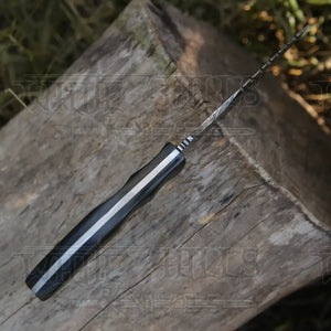 Custom Handmade Forged Damascus Steel Tracker Hunting Bushcraft Knife Survival EDC 10” With Micarta Handle WH 9010