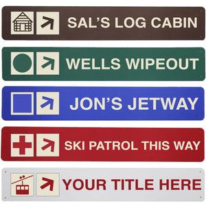Trailhead Personalized or Custom Sign - indoor/outdoor - 36 X 6 Inches - TRAPSKI
