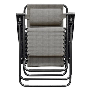 Caravan Sports Zero Gravity Outdoor Folding Camping Patio Lounge Chair, Gray