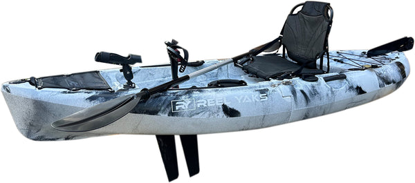 9.5ft Raptor Modular Fin Drive Pedal Fishing Kayak | 380lbs Capacity | 2 Piece
