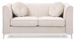 Glam Styled Micro Suede Loveseat