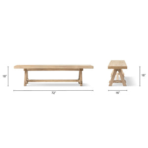 Hawthorne - Dining Bench - Natural