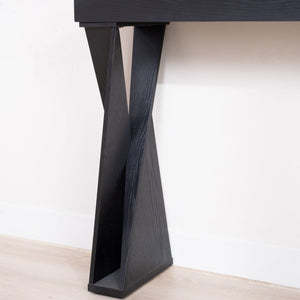 Console Table With Crossed Legs For Hallway - Black