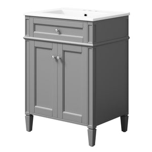 Bathroom Vanity With 2 Doors And Tip Out Drawer, Soft Closing Hinges