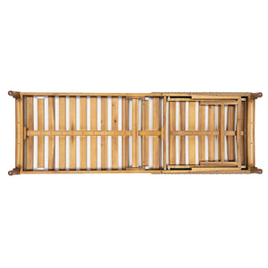 76.8" Solid Acacia Wood Sun Lounger Set of 2 with Cushions