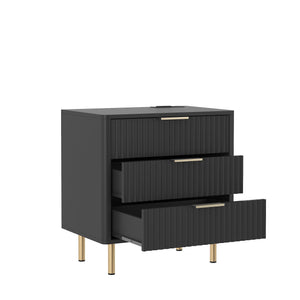 Nightstand with Charging Station and Night Light