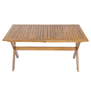 7 Pieces Acacia Wood Outdoor Dining Set