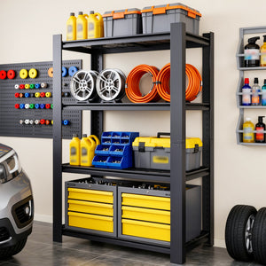 60"H 4-Tier Adjustable Heavy Duty Shelving Metal Mesh Storage Rack