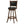 Swivel Stool With Upholstered Seat (Set of 2) - Black / Brown