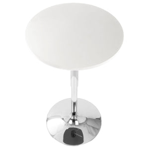 Adjustable Contemporary Bar Table - White