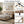 Queen Size Upholstered Floating Bed Frame with LED Lights, Khaki