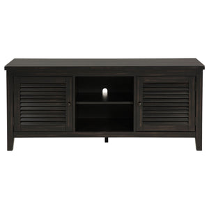 Sutter - 2 Door TV Stand With Mission Design - Dark Brown