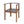 Outdoor Dining Chair Set of 2 with Curved Acacia Wood Arms, Brown Finish and Cream Cushions