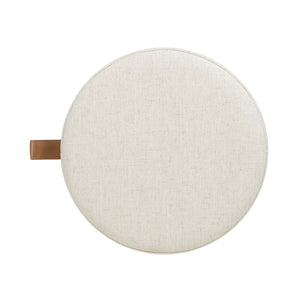 Brandy - Round Upholstered Storage Ottoman With Accent