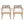 Braided Acacia Wood Outdoor Dining Chairs Set of 4 – Teak Look with Beige Rope & Cream Cushions