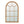 Large Arched Accent Mirror With Frame With Decorative Window Look Classic Architecture Style Solid Fir Wood Interior Decor - Brown