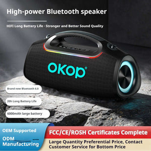 KP-875 Best-selling Portable Wireless Bluetooth Speaker High-Power RGB Lighting Multifunctional Ideal For Outdoor Parties In Stock