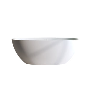 66.9″ Solid Surface Matte Tub - Freestanding Soaking Bathtub