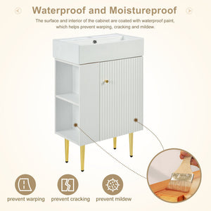 Bathroom Vanity, Combo Cabinet, Bathroom Storage Cabinet, Single Ceramic Sink