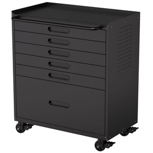 Rolling Tool Cabinet Heavy Duty Garage Storage With Lockable Doors & Drawers