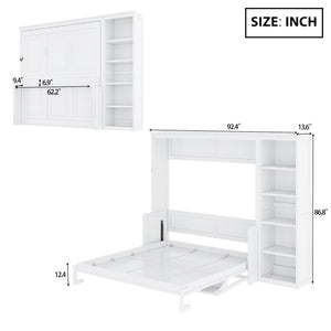 Sturdy Murphy Bed With Desk And Bookshelf