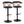 Gardenia - Contemporary Adjustable Barstool & Swivel With Rounded T Footrest (Set of 2)