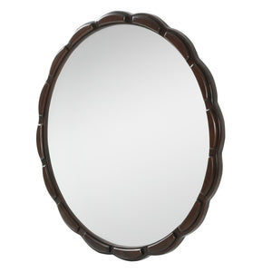 Round Wood Wall Mirror - 31.5"