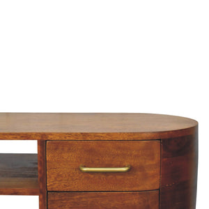 Solid Wood Valenza Curved Media Unit