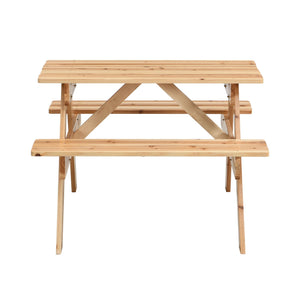 Durable Solid Wood Children's Dining Table And Chairs Set, Multi-Functional