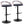 Grotto - Contemporary Adjustable Barstool With Swivel With Rounded T Footrest Elegant Design (Set of 2)