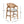 Wooden Frame Counter Stool with Rattan Back - Set of 2