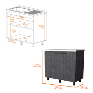 FM Furniture Oklahoma 2 Utility Sink & Cabinet