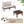 HDPE Outdoor Patio Sofa Set, 3-Piece Modern Conversation Set