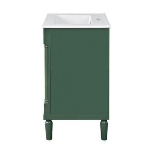 Bathroom Vanity With Top Sink, 2 Tier Storage Cabinet
