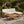 Outdoor L Shape 3pcs Acacia Wood Patio Sofa Set