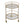 Round Bar Cart with Tempered Glass Shelves and Gold Accents