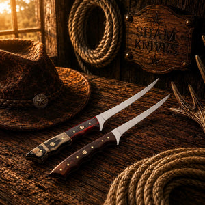 Buy Handmade D2 Steel Boning & Fillet Knife Set – Exotic & Wood Handles