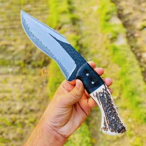 D2 Stag Hunting Knife 7" Blade Full Tang Outdoor