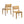 Outdoor Dining Side Chair Set of 2 - Teak Finish