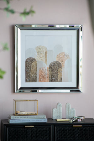 S/2 23.6x23.6' Kaiden Crystal Mirror Framed Wall Art