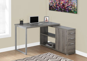 L-Shape Computer Desk with Storage Drawers
