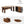 L-Shaped Executive Desk With File Cabinet, Office Computer Desk With Drawers & Open Shelves, Workstation For Home Office - Brown / Black